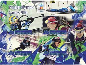Mini Sheet, Sport Winter Olympic Games 2010 in Vancouver, Cinderellas,  