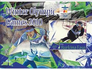 Souvenir Sheet, Sport Winter Olympic Games 2010 in Vancouver, Cinderellas,  