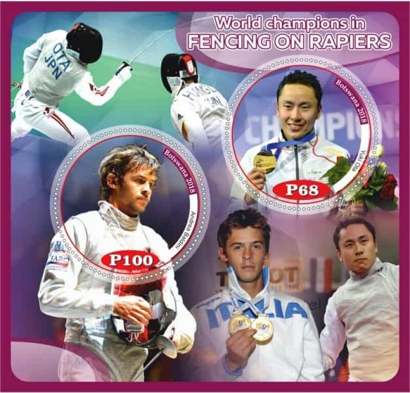 Sport World champions in fencing on rapiers