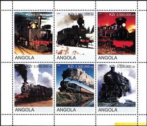 Mini Sheet, Train, Cinderellas,  , Locomotives, Railways