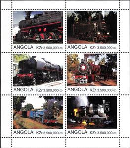 Mini Sheet, Train, Cinderellas,  , Locomotives, Railways