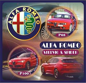 Mini Sheet, Transport Alfa Romeo, Cinderellas,  , Cars