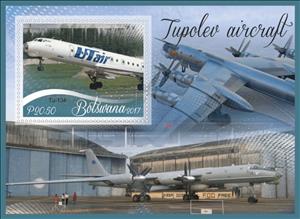Souvenir Sheet, Transport Tupolev aircraft, Cinderellas,  