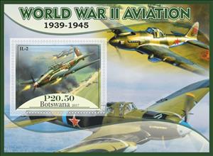 Souvenir Sheet, Transport World War II Aviation, Cinderellas,  