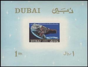 Souvenir Sheet, Frank Borman and James Lovell, Dubai,  , Space Traveling, Spacecrafts