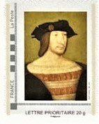 Stamp, King Francois I, France- Personalized stamps,  , Kings