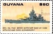 Battleship Duke of York sinks Scharnhorst, Dec. 26
