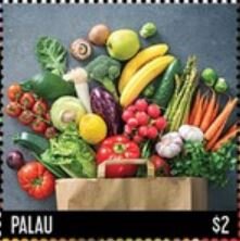 Stamp, Fruits and Vegetables, Palau,  , Fruits, Vegetables