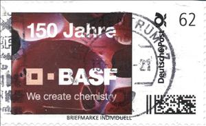 Stamp, 150 Jahre BASF - We create chemistry, Personalized and Private Mail Stamps,  , Anniversaries and Jubilees, Chemical Industry