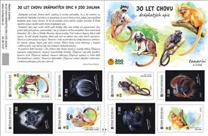 Booklet, 30 Let Chovu DrÁpkatÝch Opic V Zoo Jihlava 1, Personalized and Private Mail Stamps,  , Animals (Fauna), Anniversaries and Jubilees, Monkeys, Zoos