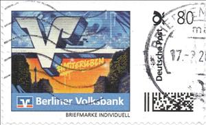 Stamp, Berliner Volksbank, Personalized and Private Mail Stamps,  , Banks