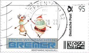 Stamp, BREMER - Frohe Weihnachten, Personalized and Private Mail Stamps,  , Christmas