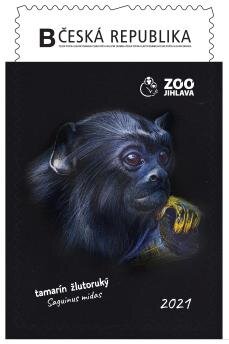 Stamp, Tamarín žlutoruký, Personalized and Private Mail Stamps,  , Animals (Fauna), Anniversaries and Jubilees, Monkeys, Zoos