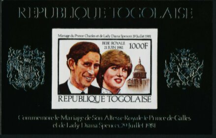 Wedding of Prince Charles and Diana Spencer, overrprint