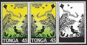 Se-tenant, Child on tricycle pulling kite, Tonga,  , Children