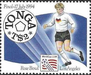 Stamp, German Player, Tonga,  , Football (Soccer), Sports