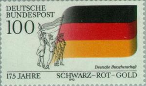 Stamp, Students union, Germany, Federal Republic,  , Flags, Anniversaries and Jubilees