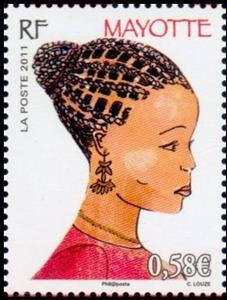 Stamp, Mahoran Elegance (Hair), French Colonies,  
