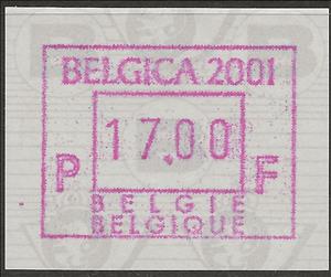 Stamp, Belgica 2001, Belgium,  , Numbers