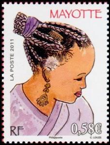 Stamp, Mahoran Elegance (Hair), French Colonies,  