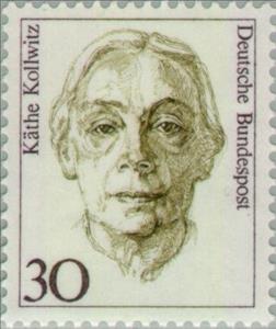 Stamp, Käthe Kollwitz (1867-1945), painter, graphic artist and scul, Germany, Federal Republic,  , Famous People, Sculptures, Painters