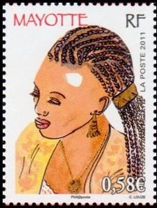 Stamp, Mahoran Elegance (Hair), French Colonies,  