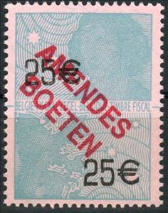 Stamp, Copernicus and Belgian Lion, Belgium- Revenue Stamps,  , Astronomers, Famous People, Лев