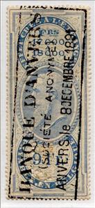 Stamp, Leopold II, Belgium- Revenue Stamps,  