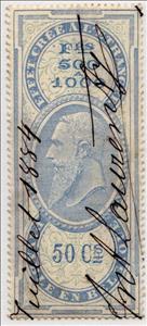 Stamp, Leopold II, Belgium- Revenue Stamps,  