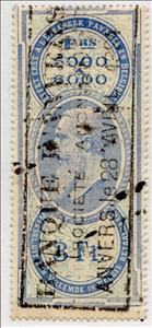 Stamp, Leopold II, Belgium- Revenue Stamps,  