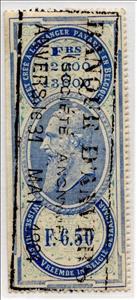 Stamp, Leopold II, Belgium- Revenue Stamps,  
