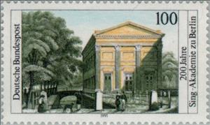 Stamp, Choral Academy, Berlin, Germany, Federal Republic,  , Music, Anniversaries and Jubilees
