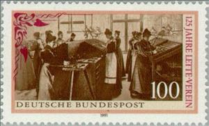 Stamp, Lette Association, Germany, Federal Republic,  , Anniversaries and Jubilees