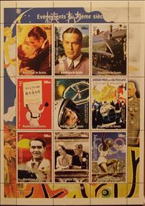 Mini Sheet, 20th Century Events, Cinderellas,  , Actors, Astronauts, Drawings, Famous People, Locomotives, Olympic Games, Racing Cars, Sports