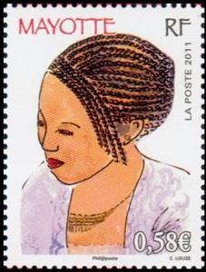Stamp, Mahoran Elegance (Hair), French Colonies,  
