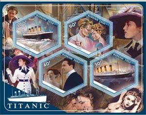 Mini Sheet, Animation, Cartoons Titanic, Cinderellas,  , film, Ships