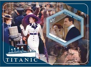 Souvenir Sheet, Animation, Cartoons Titanic, Cinderellas,  , film, Ships