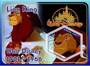 Souvenir Sheet, Animation, Cartoons Walt Disney, Cinderellas,  