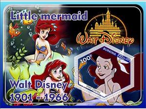 Souvenir Sheet, Animation, Cartoons Walt Disney, Cinderellas,  