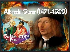 Souvenir Sheet, Art Albrecht Durer, Cinderellas,  , Art, Paintings