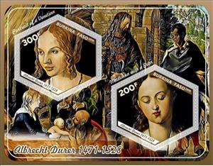Mini Sheet, Art Albrecht Durer, Cinderellas,  