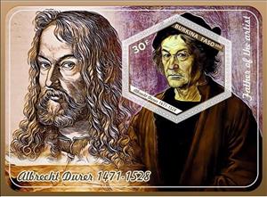 Souvenir Sheet, Art Albrecht Durer, Cinderellas,  