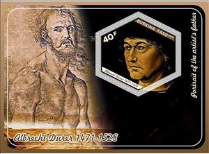Souvenir Sheet, Art Albrecht Durer, Cinderellas,  