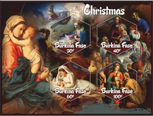 Mini Sheet, Art Christmas, Cinderellas,  , Christmas, Paintings
