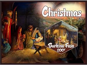 Souvenir Sheet, Art Christmas, Cinderellas,  , Christmas