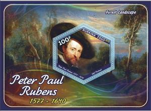 Souvenir Sheet, Art Peter Paul Rubens, Cinderellas,  , Art, Painters, Paintings