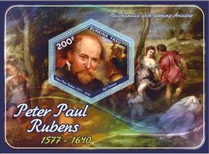 Souvenir Sheet, Art Peter Paul Rubens, Cinderellas,  , Art, Painters, Paintings