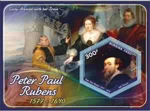 Souvenir Sheet, Art Peter Paul Rubens, Cinderellas,  , Art, Painters, Paintings