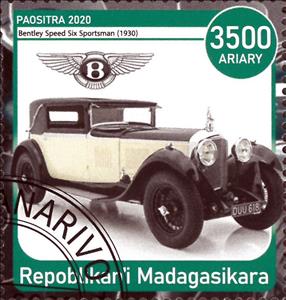 Stamp, Bentley Speed Six Sportsman (1930), Cinderellas,  , Cars