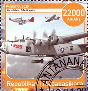 Stamp, Consolidated B-24 Liberator, Cinderellas,  , Air Forces, Aircraft, Aviation